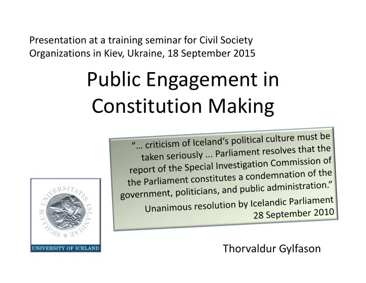 public engagement in constitution making