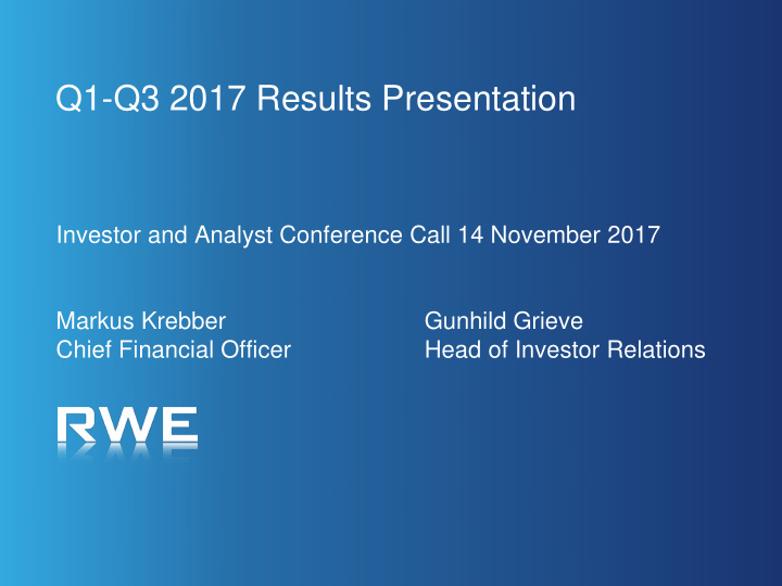 q1 q3 2017 results presentation