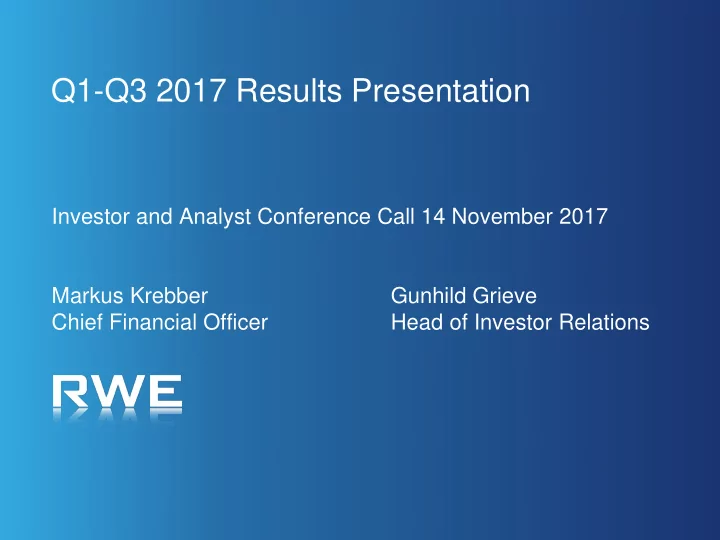 q1 q3 2017 results presentation