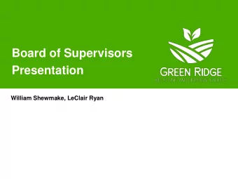 Board of Supervisors  Presentation  William Shewmake, LeClair Ryan  About County Waste of Virginia