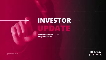 UPDATE  COO  Vlad Mitnovetski  Mary  Mary St  Stojce  ojcevs  vski  ki  CFO  September 2019
