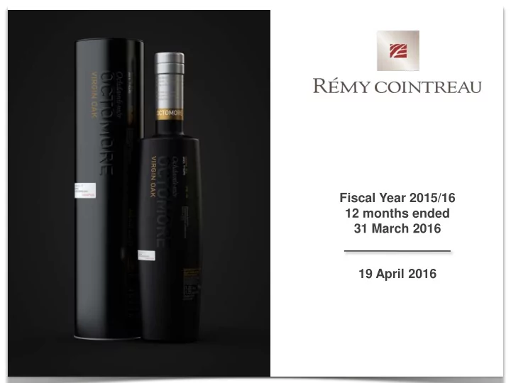 fiscal year 2015 16 12 months ended 31 march 2016 19