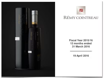 Fiscal Year 2015/16  12 months ended  31 March 2016  19 April 2016  Key Messages  Solid Q4