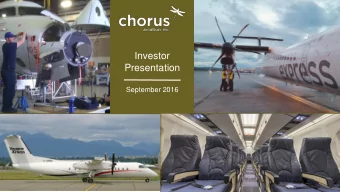 Presentation  September 2016  CAUTION REGARDING FORWARD-LOOKING INFORMATION  CAUTION REGARDING