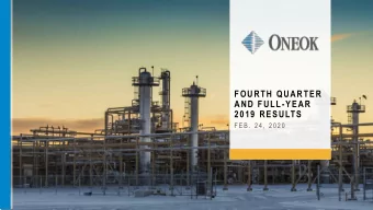 FOURTH QUARTER  AND FULL-YEAR  2019 RESULTS  F E B .  2 4 ,  2 0 2 0  FORWARD-LOOKING STATEMENTS