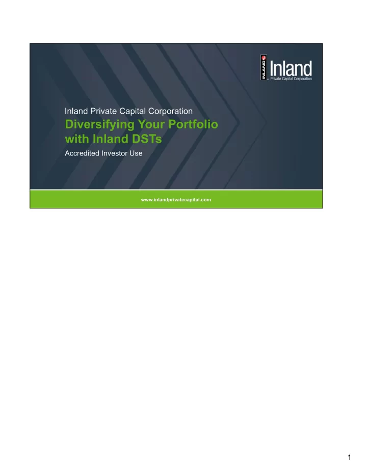diversifying your portfolio with inland dsts