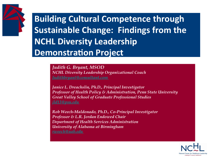 building cultural competence through sustainable change