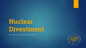 Nuclear  Divestment  ON THE CITY AND STATE LEVEL  Index  Overview Germany  1.  Core Areas of