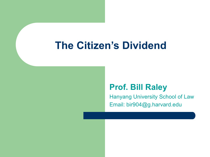 the citizen s dividend