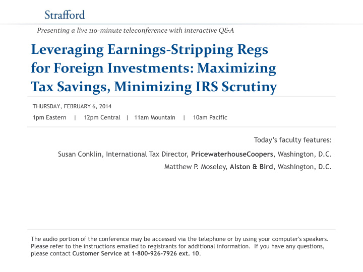 leveraging earnings stripping regs for foreign