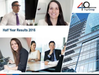 Half Year Results 2016  Agenda  Financial Review  Capital Strategy and Returns  Summary and Outlook