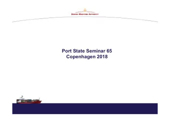 Port State Seminar 65  Copenhagen 2018  Presentation  Rasmus Walther, Ship Surveyor DMA