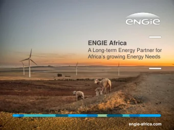ENGIE Africa  A Long-term Energy Partner for  Africas growing Energy Needs  engie-africa.com