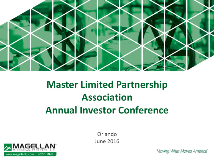 master limited partnership