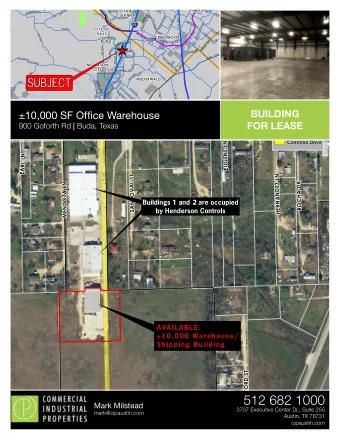 512 682 1000  D  A  R  Mark Milstead  B  3737 Executive Center Dr., Suite 255  mark@cipaustin.com