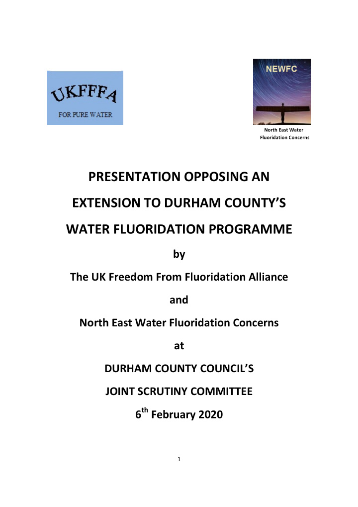 presentation opposing an extension to durham county s