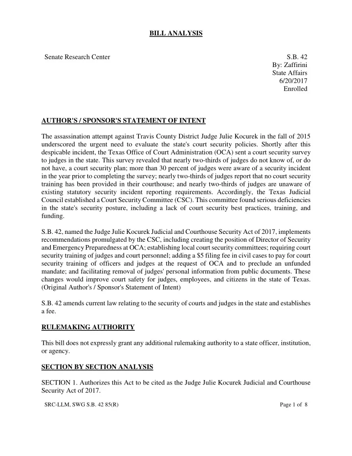 bill analysis senate research center s b 42 by zaffirini