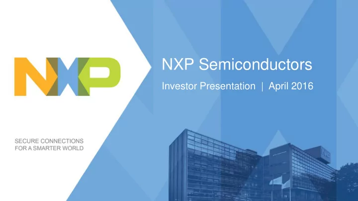 nxp semiconductors