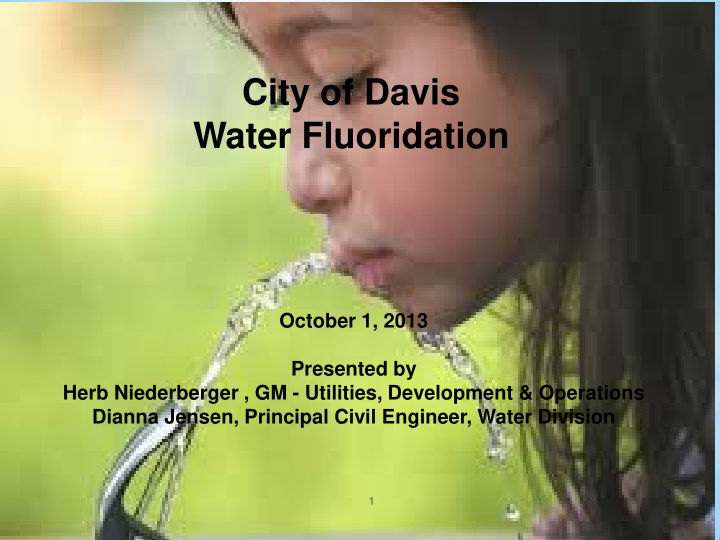 city of davis water fluoridation