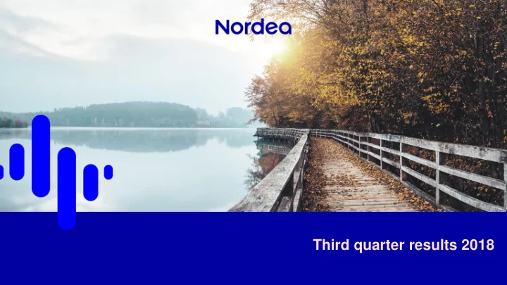 third quarter results 2018 disclaimer