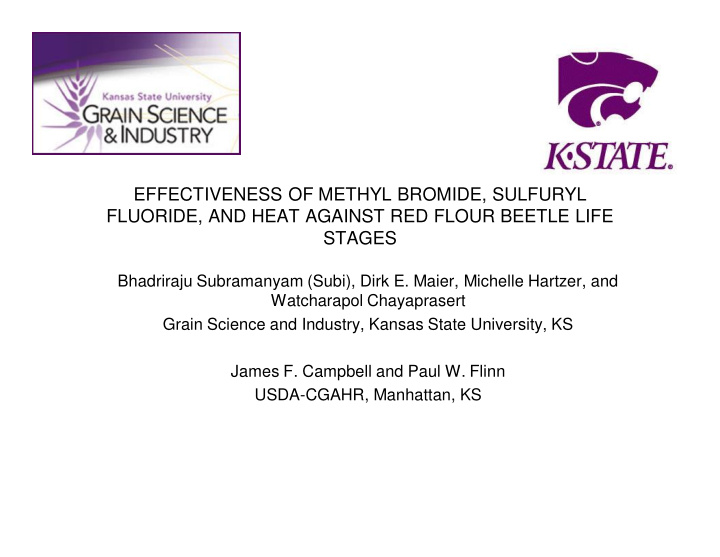effectiveness of methyl bromide sulfuryl fluoride and
