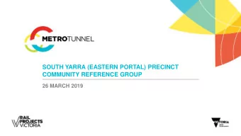 COMMUNITY REFERENCE GROUP  26 MARCH 2019  PROGRAM  PROGRESS UPDATE  Completed activities