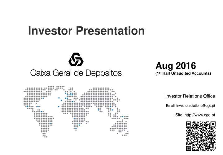 investor presentation