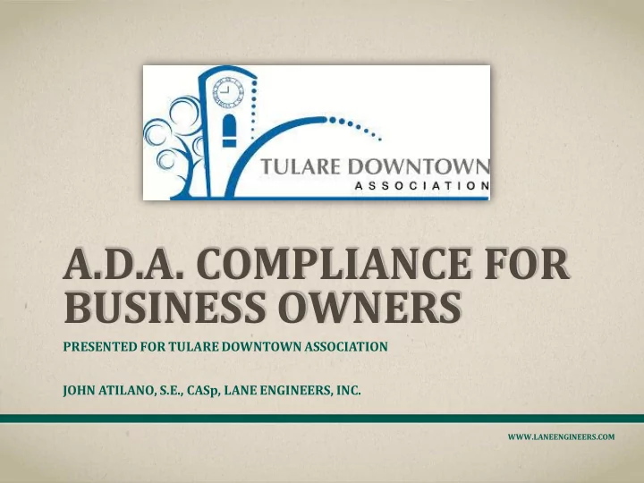 a d a compliance for business owners