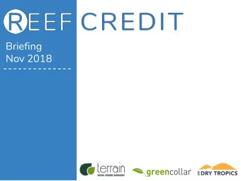 Nov 2018  Summary Innovative, market-based solution offering a new way to improve the