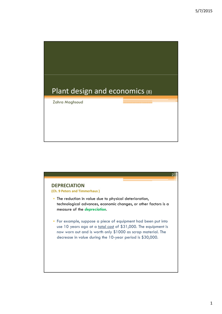 types of depreciation