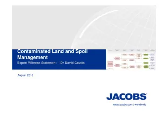 Contaminated Land and Spoil  Management  Expert Witness Statement  - Dr David Coutts  August 2016