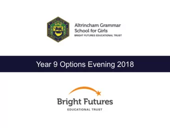 Year 9 Options Evening 2018  The GCSE Curriculum at AGGS  The Key Stage 4 Curriculum   Academic