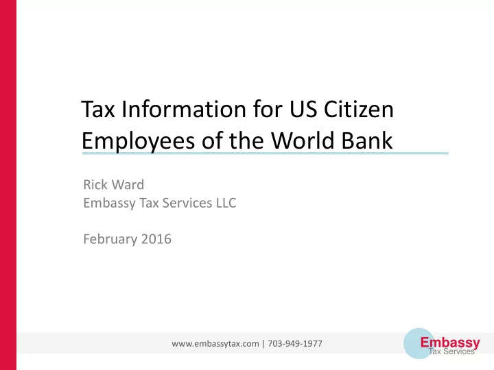 employees of the world bank