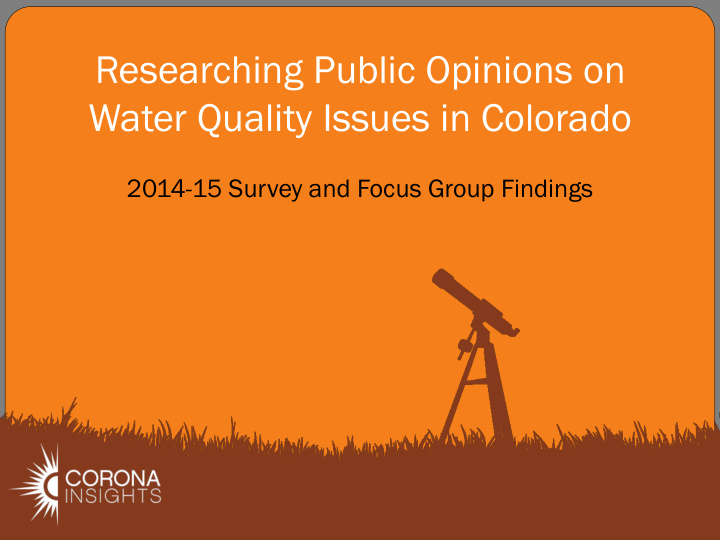 water quality issues in colorado