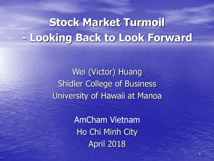 looking back to look forward