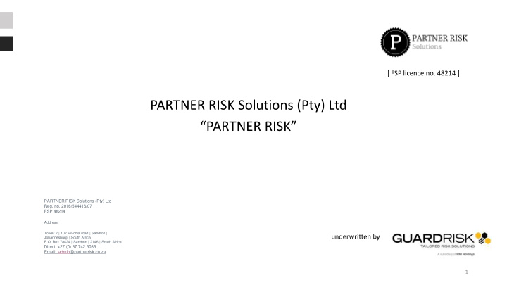 partner risk solutions pty ltd partner risk