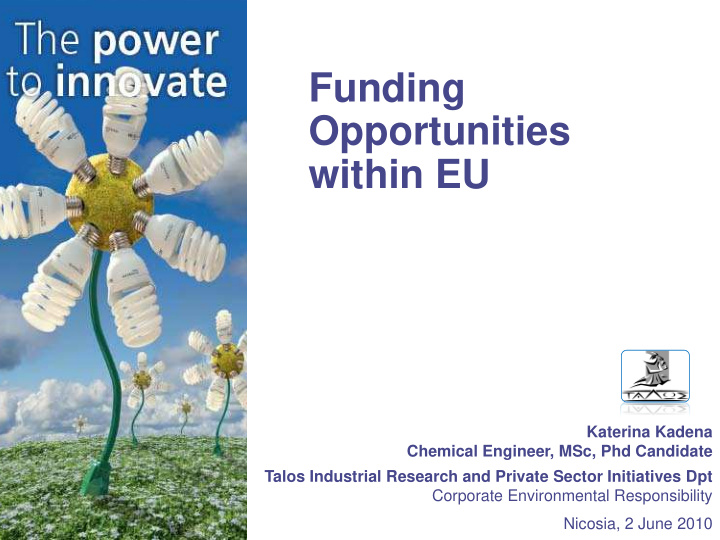 funding opportunities within eu