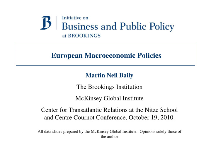 european macroeconomic policies