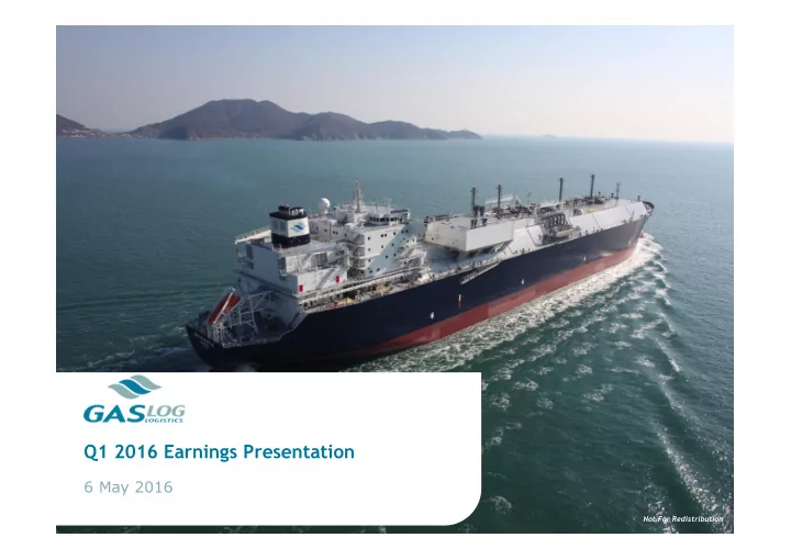 q1 2016 earnings presentation