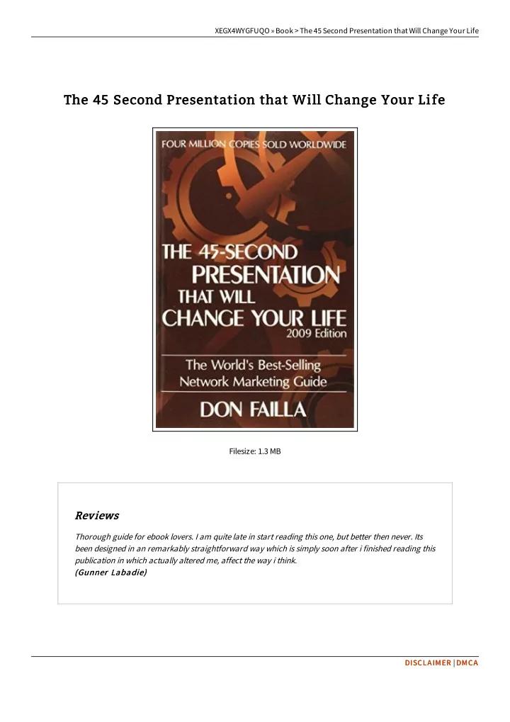 the 45 second presentation that will change your life the
