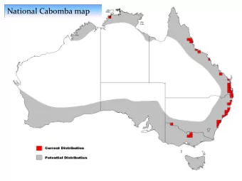 National Cabomba map  Draw down in Miriam vale...  Mildura Victoria- Cabomba  Mildura during