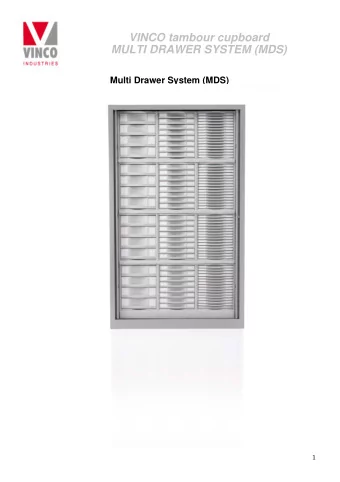 VINCO tambour cupboard MULTI DRAWER SYSTEM (MDS)  Multi Drawer System (MDS)  1  VINCO tambour