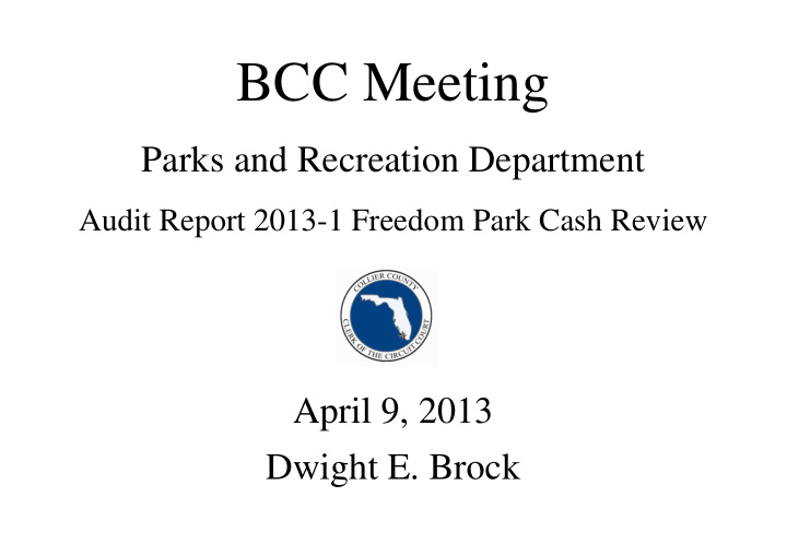 bcc meeting