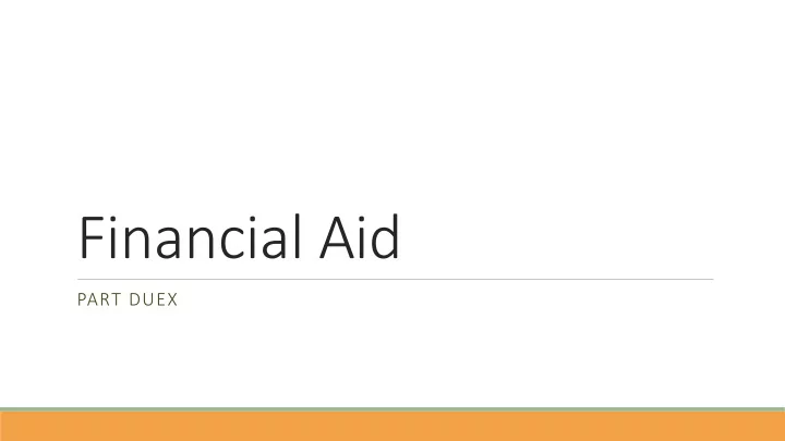 financial aid