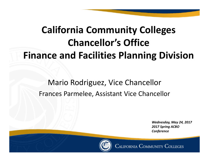 california community colleges chancellor s office finance