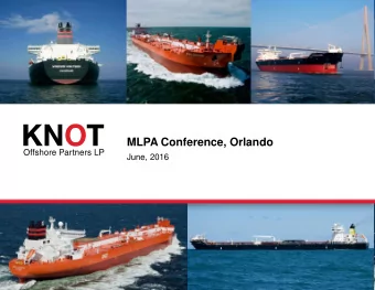 MLPA Conference, Orlando  June, 2016  Notice to Recipients  This presentation is not a prospectus