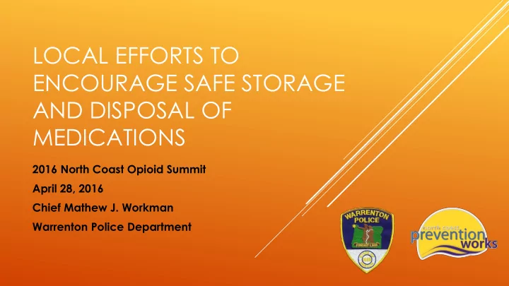 encourage safe storage
