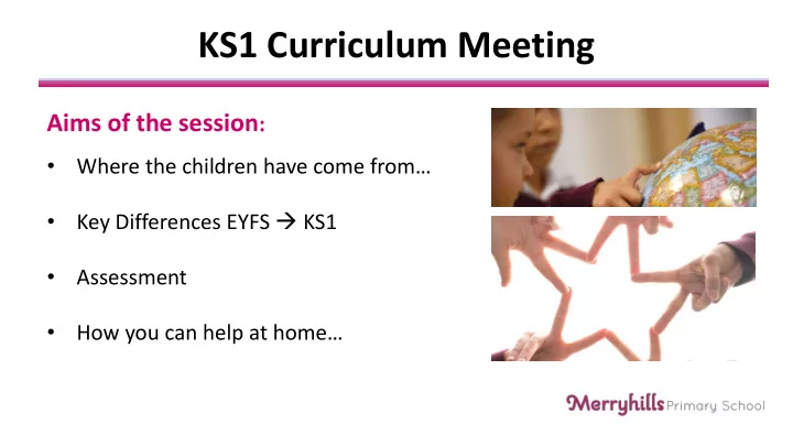 ks1 curriculum meeting