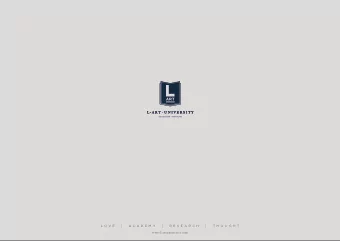 L O V E   |   A C A D E M Y   |   R E S E A R C H   |   T H O U G H T  www.l-artuniversity.com