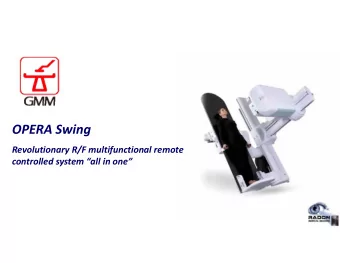 OPERA Swing Revolutionary R/F multifunctional remote controlled system all in one OPERA Swing